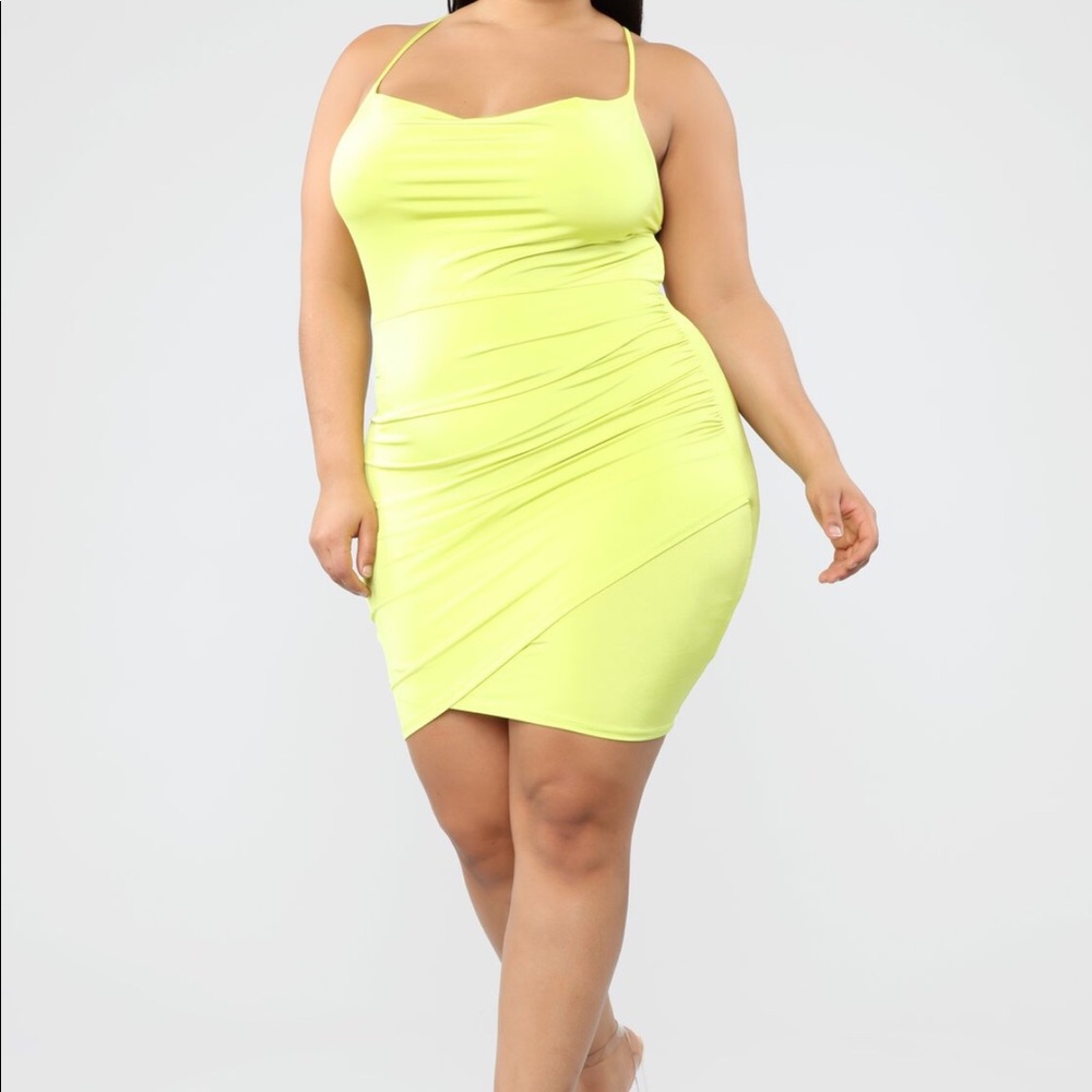 Lime Green Mini Dress